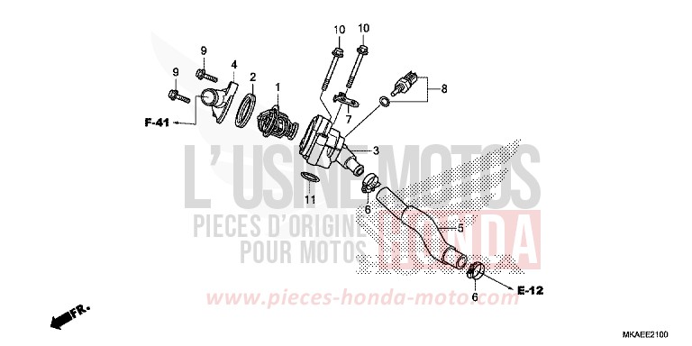 THERMOSTAT von Integra 750 MAT MAJESTIC SILVER METALLIC (NHB70) von 2018